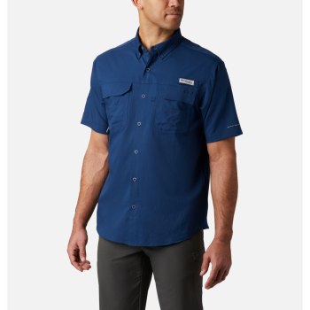 Columbia PFG Blood and Guts III Short Sleeve Woven, Camisa Grises Oscuro Para Hombre | 402615-KUG